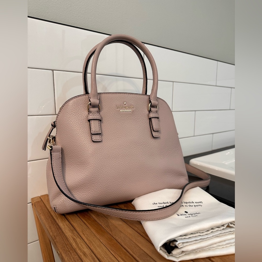 Kate Spade crushed pebbled leather crossbody satchel